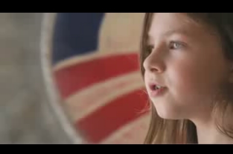 A young girl sings her hymn Glorious Leader Obama in the infamous propaganda video.