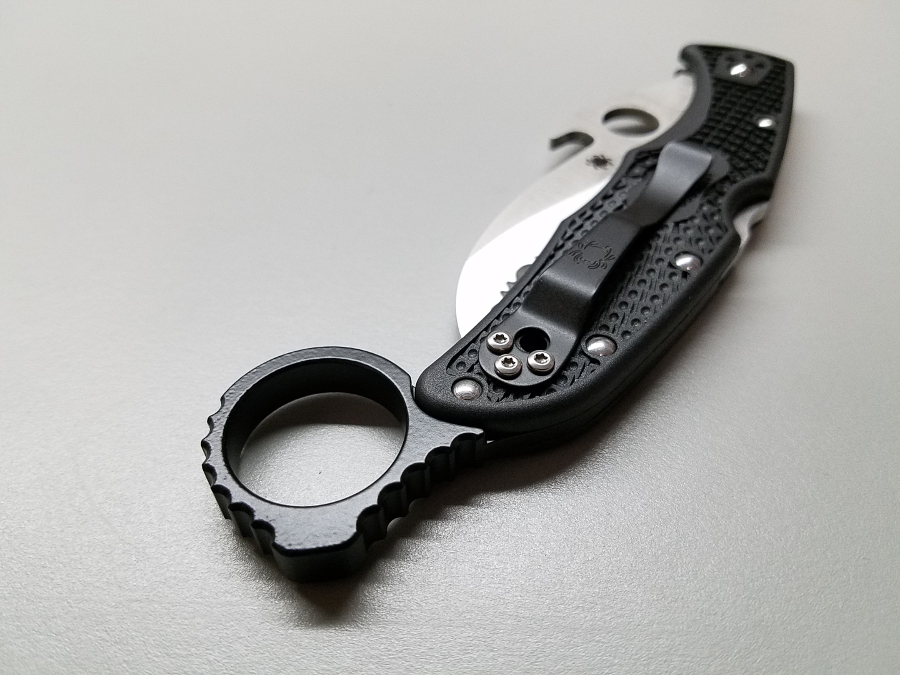 for the Spyderco Delica & Endura Black Quick Draw Ring Back Spacer